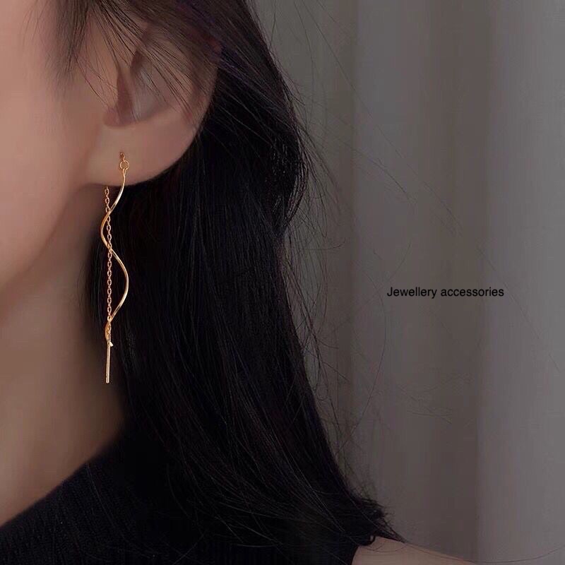 Anting Titanium Trending Vintage Gold 24K Korea Fashion Style