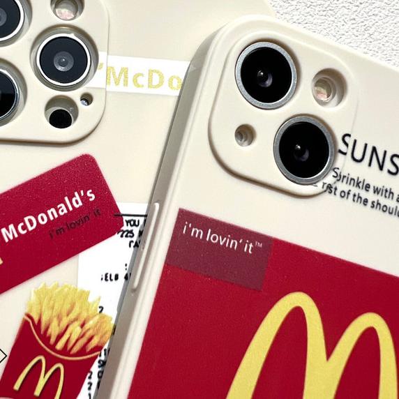 MCD Mcdonald Case 6 6S 7 8 PLUS X XS XR 11 PRO MAX Casing Lucu - HOT DOG, 6 / 6S
