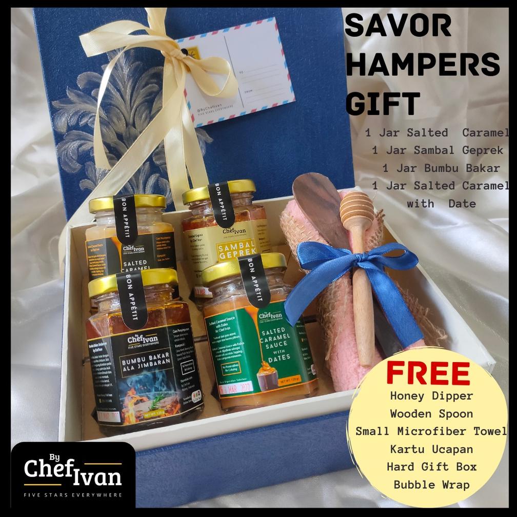 

Savor Hampers Gift Set 4 Jar Madu Selai Sambal Cookies Custom Isi By Chef Ivan
