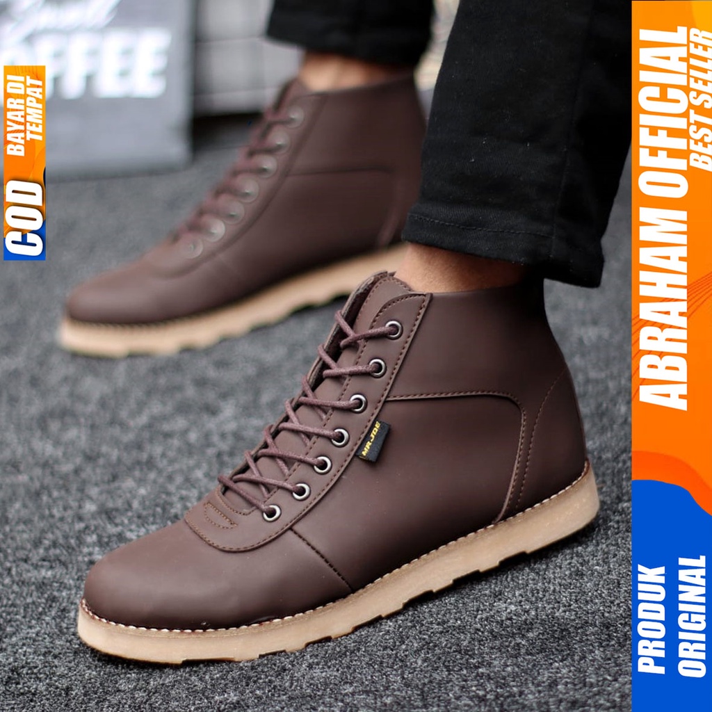 Sepatu Boots Klasik Pria Kerja Kantor Outdoor Abraham Harli