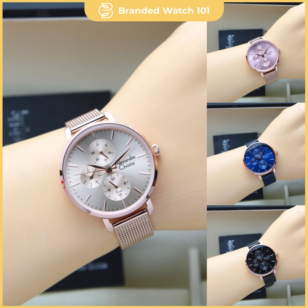 ORIGINAL Jam Tangan Wanita Alexandre Christie AC 2916 / AC2916 / 2916 Garansi Resmi 1 Tahun, Rantai Pasir