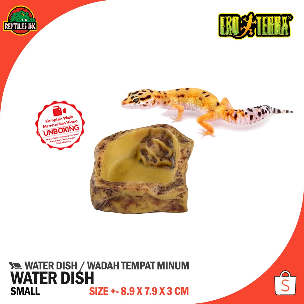 Exoterra Water Dish Small / Wadah tempat minum Reptil Kadal Panana, Gecko, Ular Python