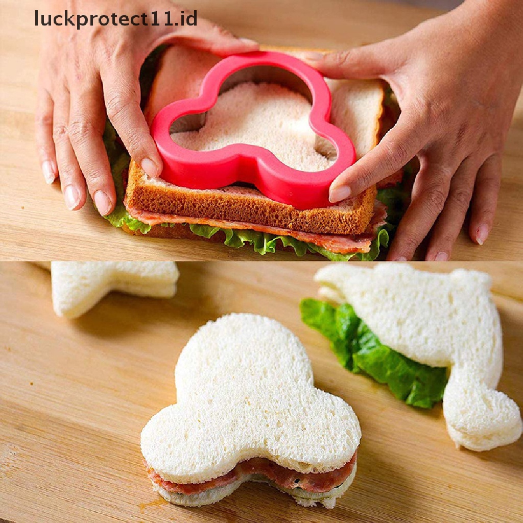 1 Pc Cetakan Pemotong Sandwich Bentuk Hewan Dinosaurus Butterfly Heart Bahan Stainless Steel Untuk Anak