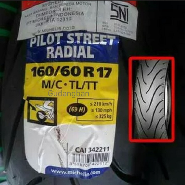 Michelin Pilot Street RADIAL 160 60 R17 Ring 17 Ban luar Moge FREE PENTIL