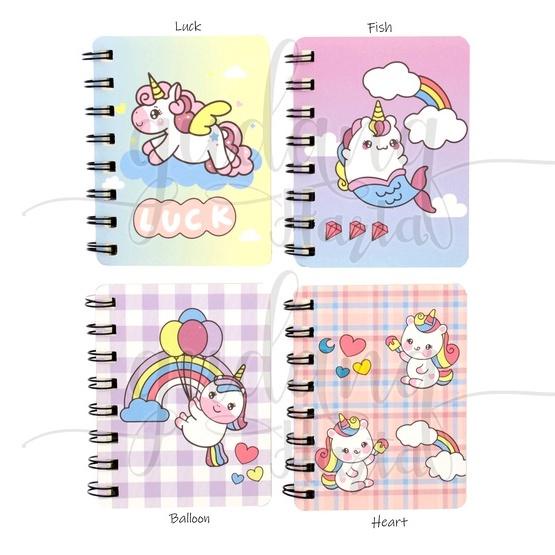 

﷼ Notebook A7 Spiral Rainbow Unicorn Buku Mini Pelangi Unicorn GH 308508 ➺