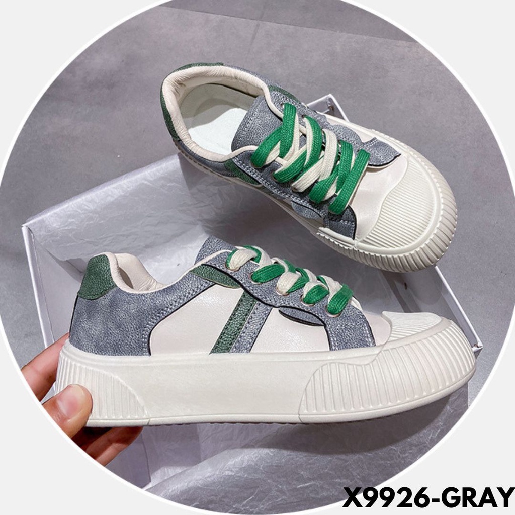 SEPATU SNEAKERS WANITA CLASSIC WARNA KEKINIAN BANYAK YANG SUKA MATERIAL PU BERKUALITAS IMPORT 9926