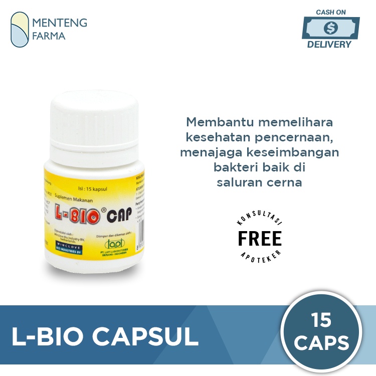 L-Bio 15 Kapsul - Suplemen Probiotik untuk Kesehatan Saluran Cerna