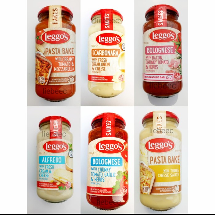 

NEW Leggos Leggo's Alfredo Carbonara Bolognese Pasta Sauce - Tomato mozzarel