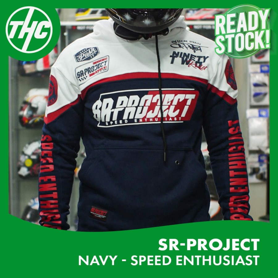SR-PROJECT RIDING JACKET NAVY SPEED ENTHUSIAST LOCAL PRIDE INDONESIA