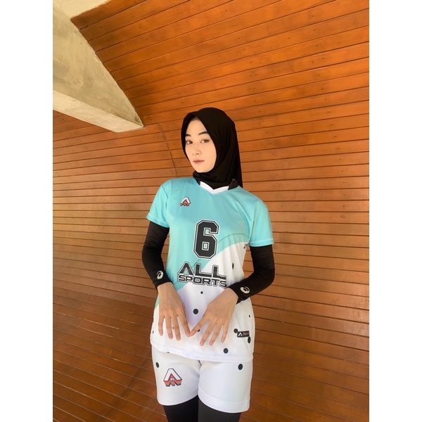 Jersey Voli Cewek Atasan Fullprint Kaos Voli Atasan Fullptrint