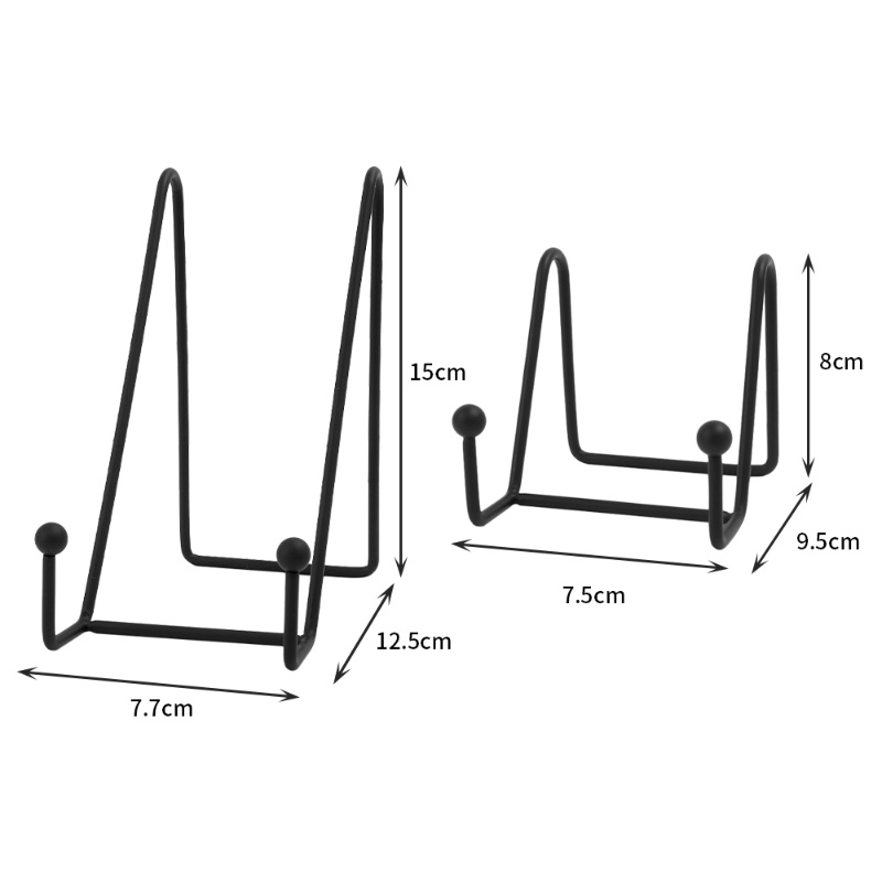 Rak Stand Holder Penyimpanan Handphone / Buku / Foto / Piring Bentuk Geometris Bahan Besi Untuk Dekorasi Rumah