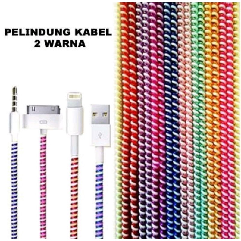 Spiral Protector Cable / Lilitan Spiral Pelindung Kabel Charger 1 Warna Warni