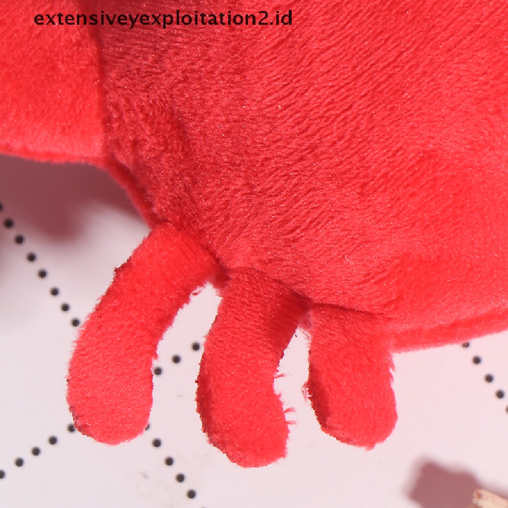 Mainan Gantungan Kunci Boneka Stuffed Plush Kepiting Merah Lucu