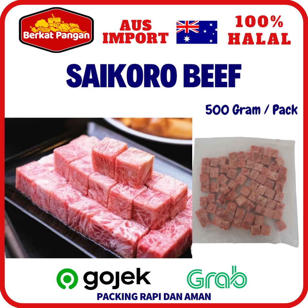 SAIKORO BEEF CUBES 2cmx2cm Pack 500gr