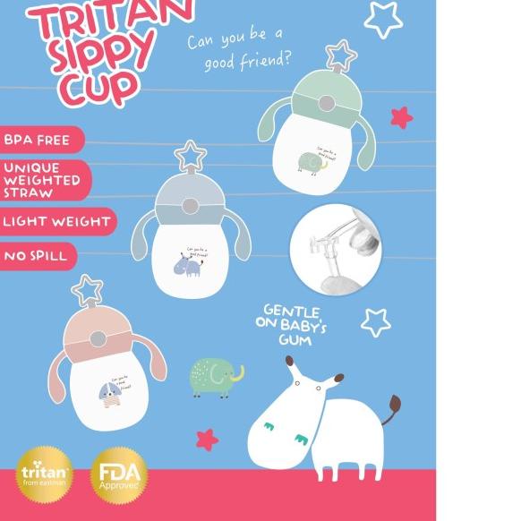 Sugar Baby TRITAN Sippy Cup Star (280 ml , 9 mo+) - Green