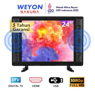 Weyon Sakura TV LED 24 inch Digital TV HD Ready Televisi Murah Monitor LED(TCLG-S24AWIDE)