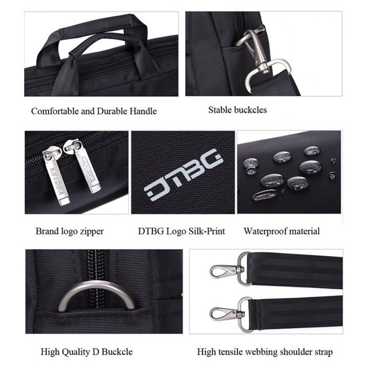 DTBG S8243W - 15.6 inch Laptop Handbag Shoulder Bag Messenger Bag