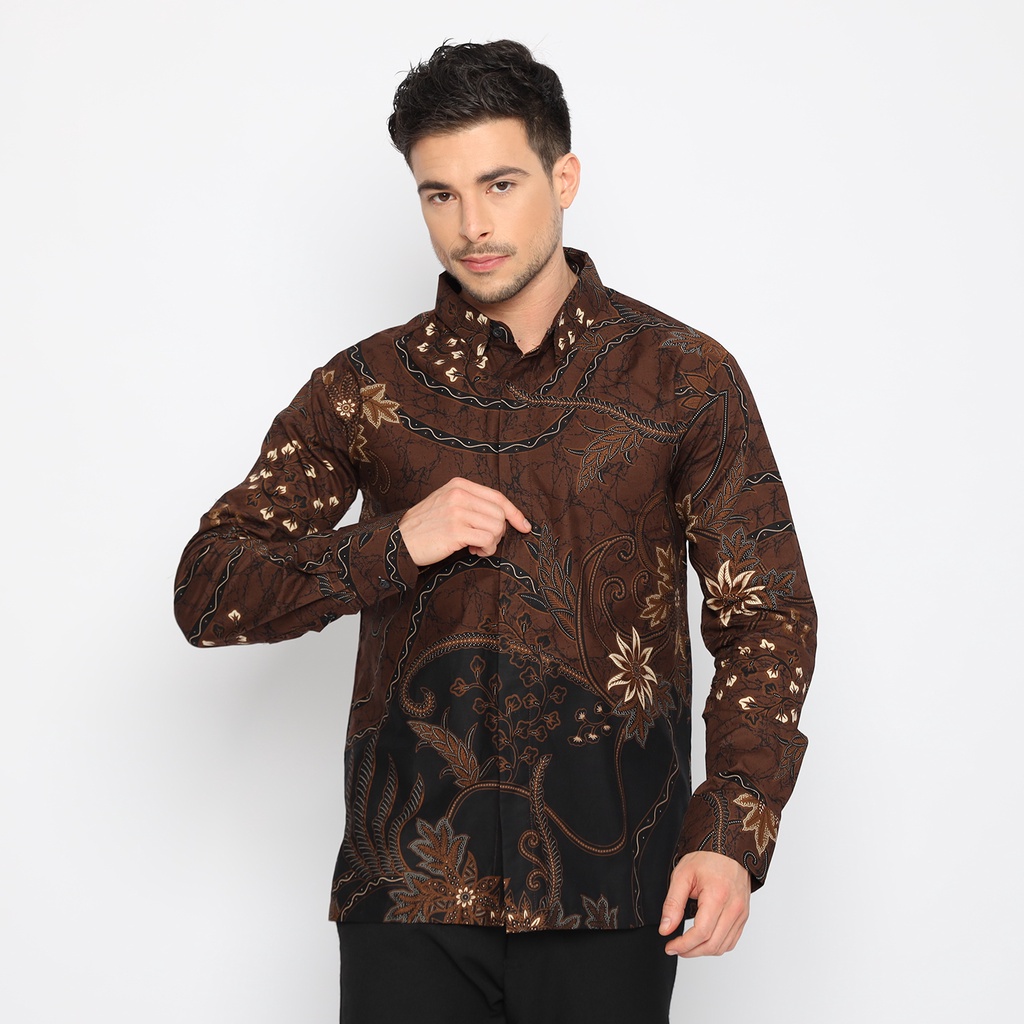 Batik Qlob Lincoln The Sir Kerah Basic Long Sleeve Free Card Holder