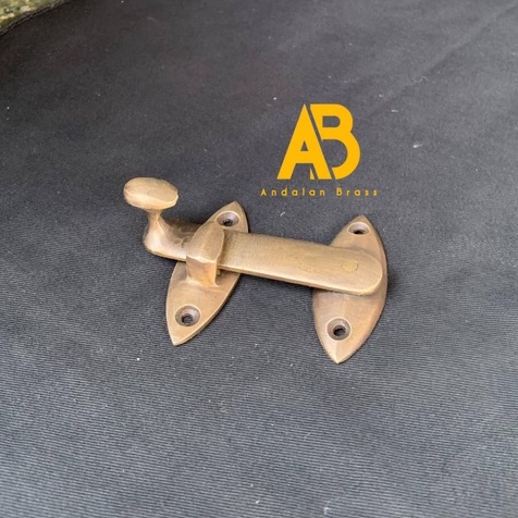 Grendel jendela kuningan antik / Grendel Pintu kuningan antik motif klik