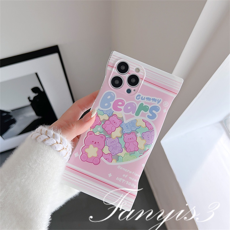 OPPO A77 A77s A57 A76 A96 A16 A16s A16k A15 A15s A54 A74 A55 A95 A94 A93 A53 A33 A32 A5 A9 2020 A5s A3s Reno 7Z 6Pro F11 F9Pro Soft Case Desain Beruang Untuk