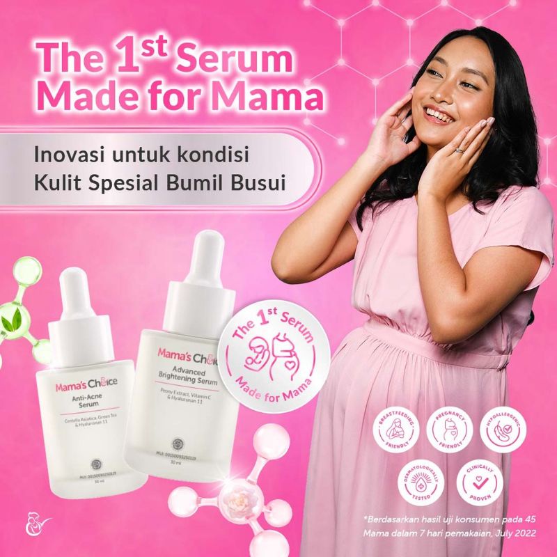 Mama's Choice Advanced Brightening Face Serum | Serum untuk Mencerahkan Wajah Aman Ibu Hamil dan Ibu Menyusui