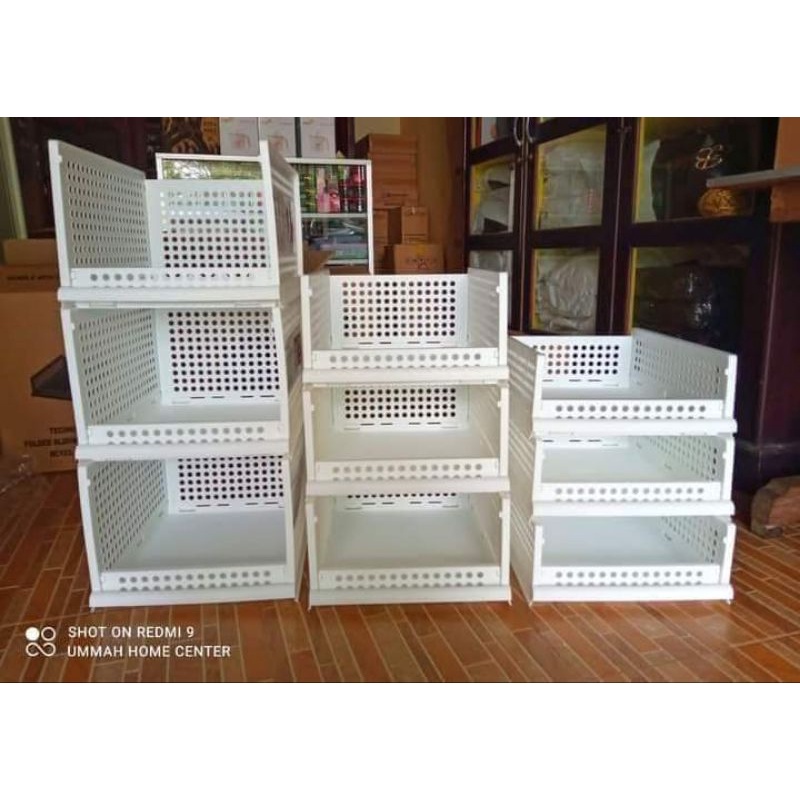 Rak Laci Serbaguna Technoplast Folding Sliding Rack