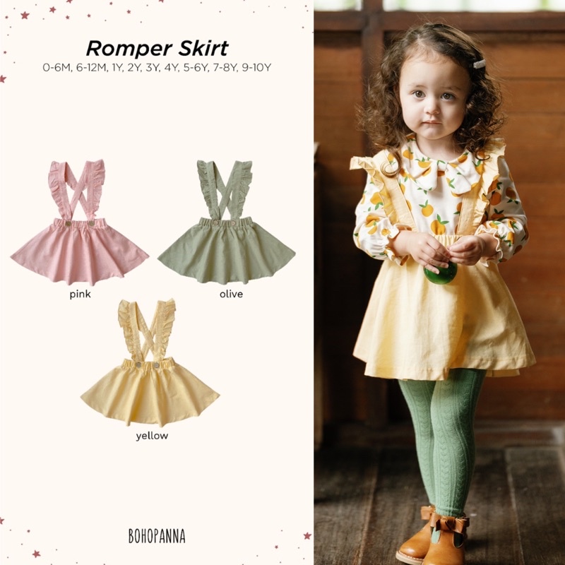 Bohopanna Romper Skirt / Rok Anak 1-10thn