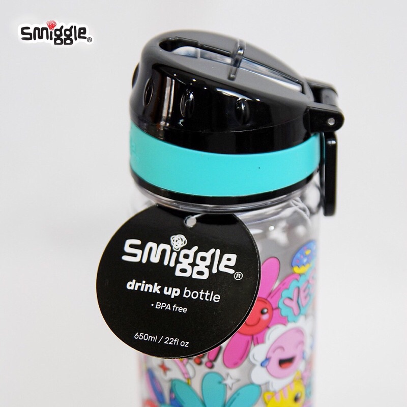 SMIGGLE Drink Up Bottle Smiggle With Straw 650ml 21114