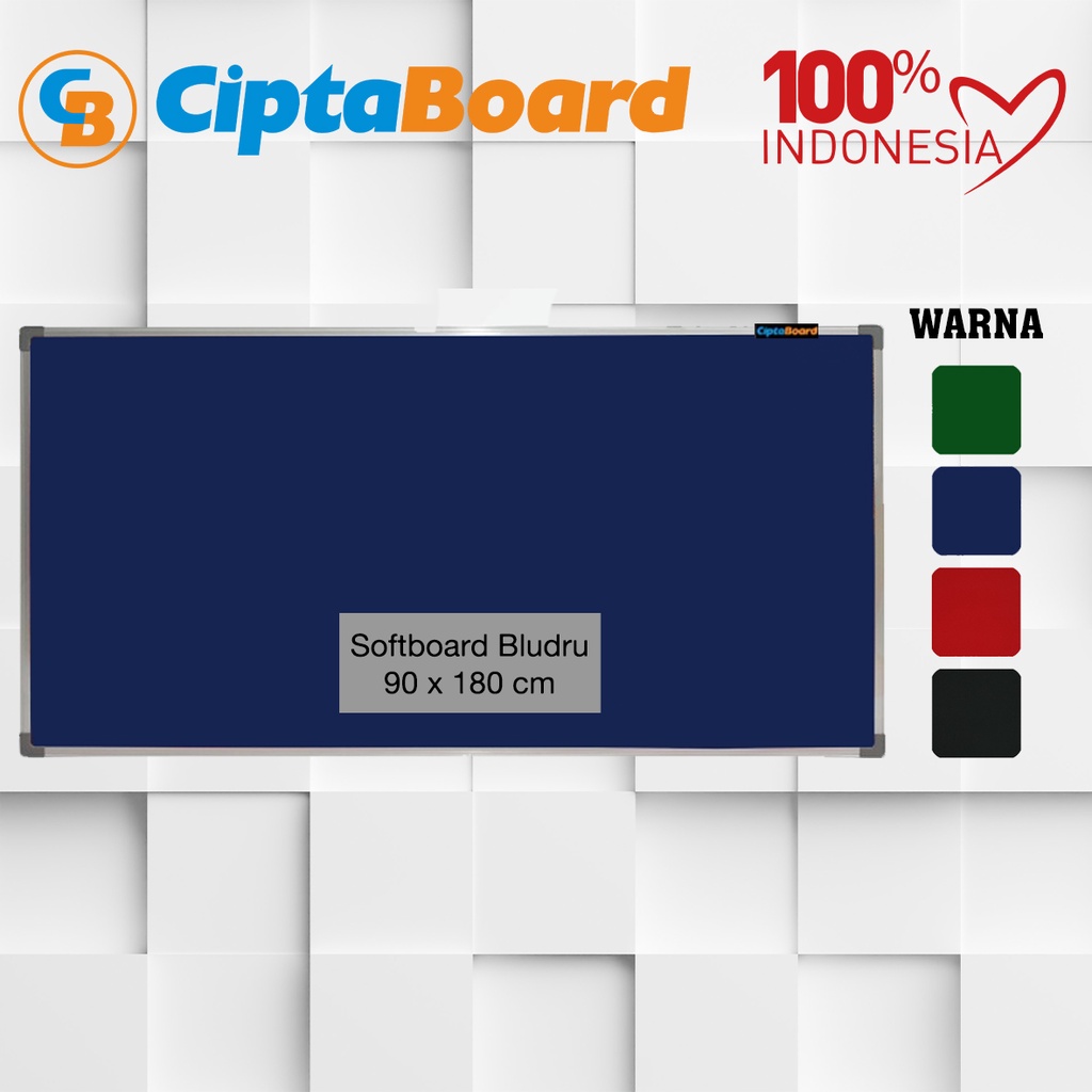 

Softboard / Cork Pin Board / Papan Mading Gantung Cipta / Bludru 90 x 180 cm
