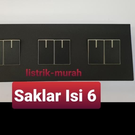 Panasonic Saklar Isi 6 3gang WESJ78069B WESJ5931B Hitam Black 3 Gang