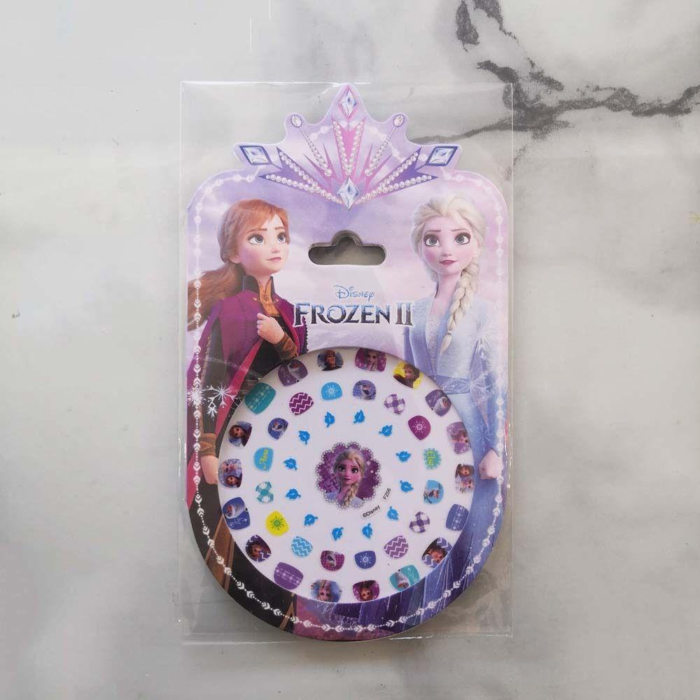 Mxbeauty Stiker Kuku Anak Fashion Bercahaya Anna Princess Elsa Princess Frozen Mickey Mouse Nail Art Dekorasi