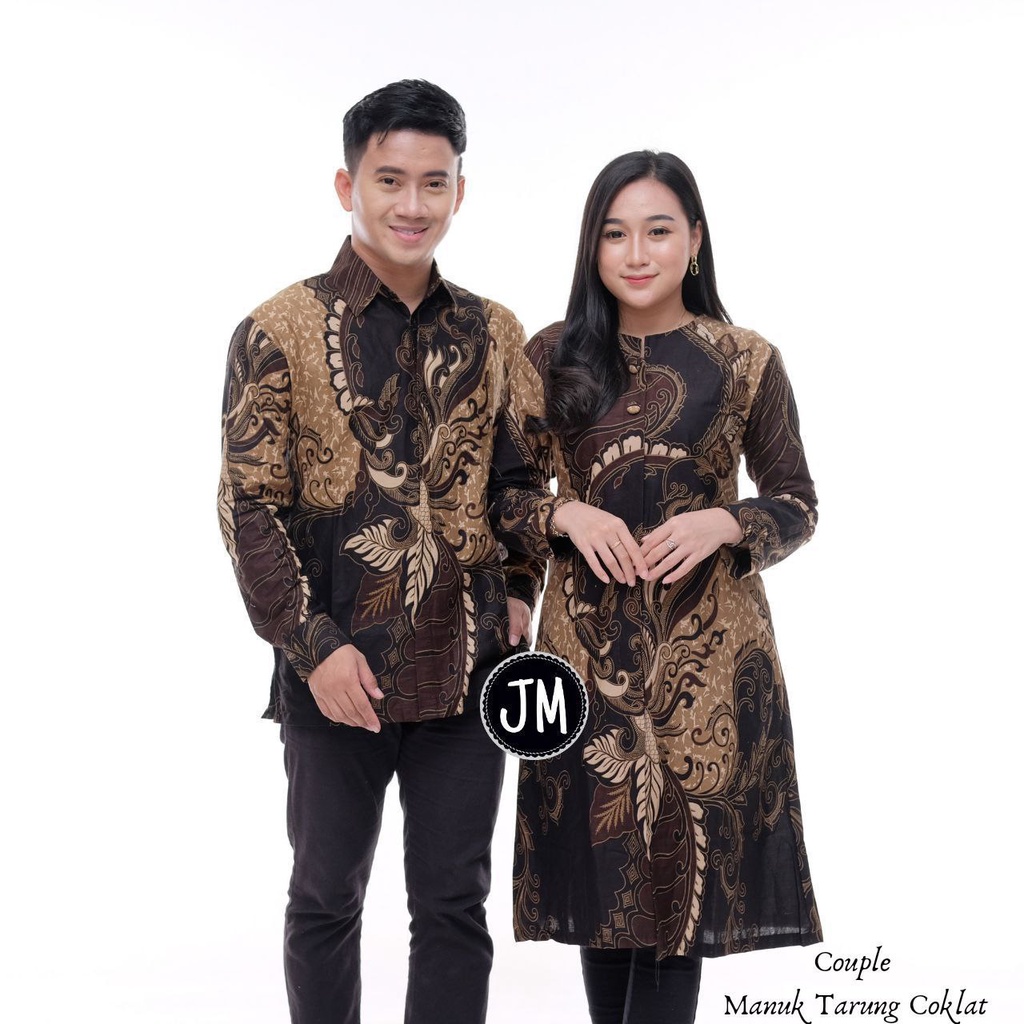 Batik Couple Modern Baju Batik Wanita Lengan Panjang Atasan Batik Kerja Wanita Tunik Batik Kantor M L XL XXL Seragam Batik Alina