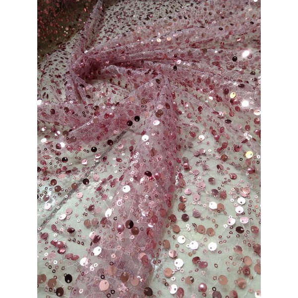 Kain PAYET SEQUIN PREMIUM//Payet Sequin/Payet Sorousky/Bahan Gaun/Kebaya