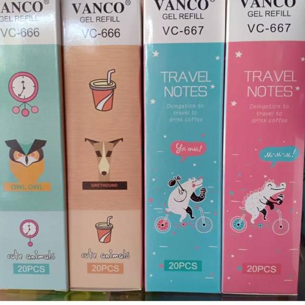 

ズ 1pak isi pen gel / refill pulpen vanco isi 20 ゠