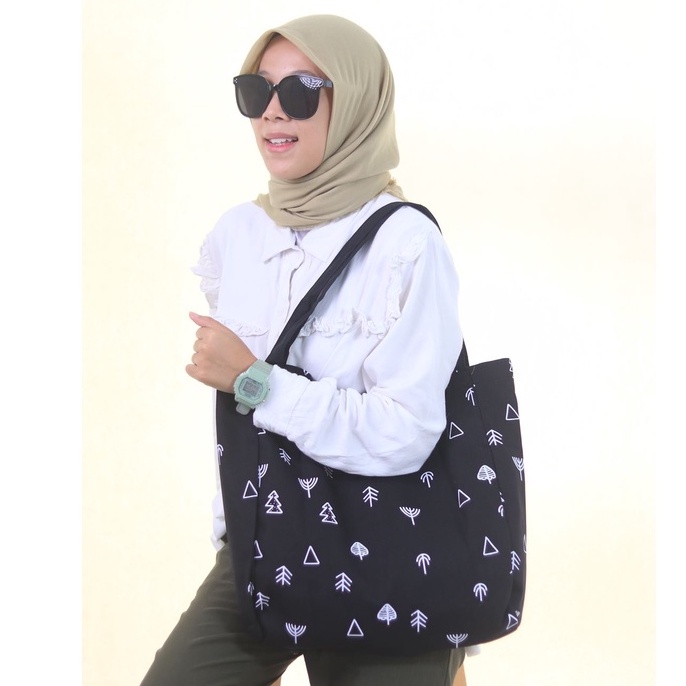 Totebag Tote Bag Tas Jinjing Tas Cangklong SPNB Kanvas Kode TREE