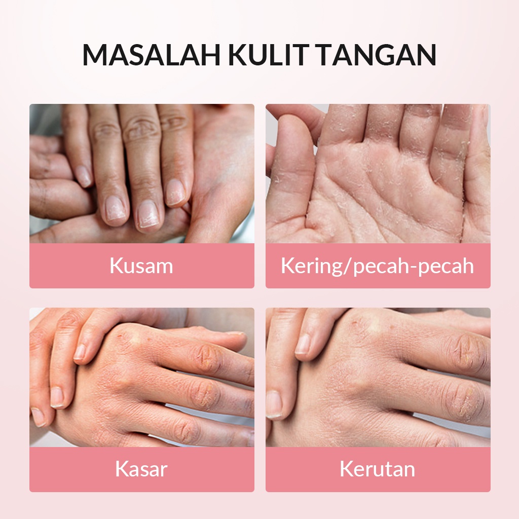BIOAQUA Niacinamide Brightening Moisturizing Hydration Firming Hand Mask 35g AVOCADO &amp; PEACH / Hand Mask Exfoliating Removal Dead Skin / MASKER PELEMBAB TANGAN