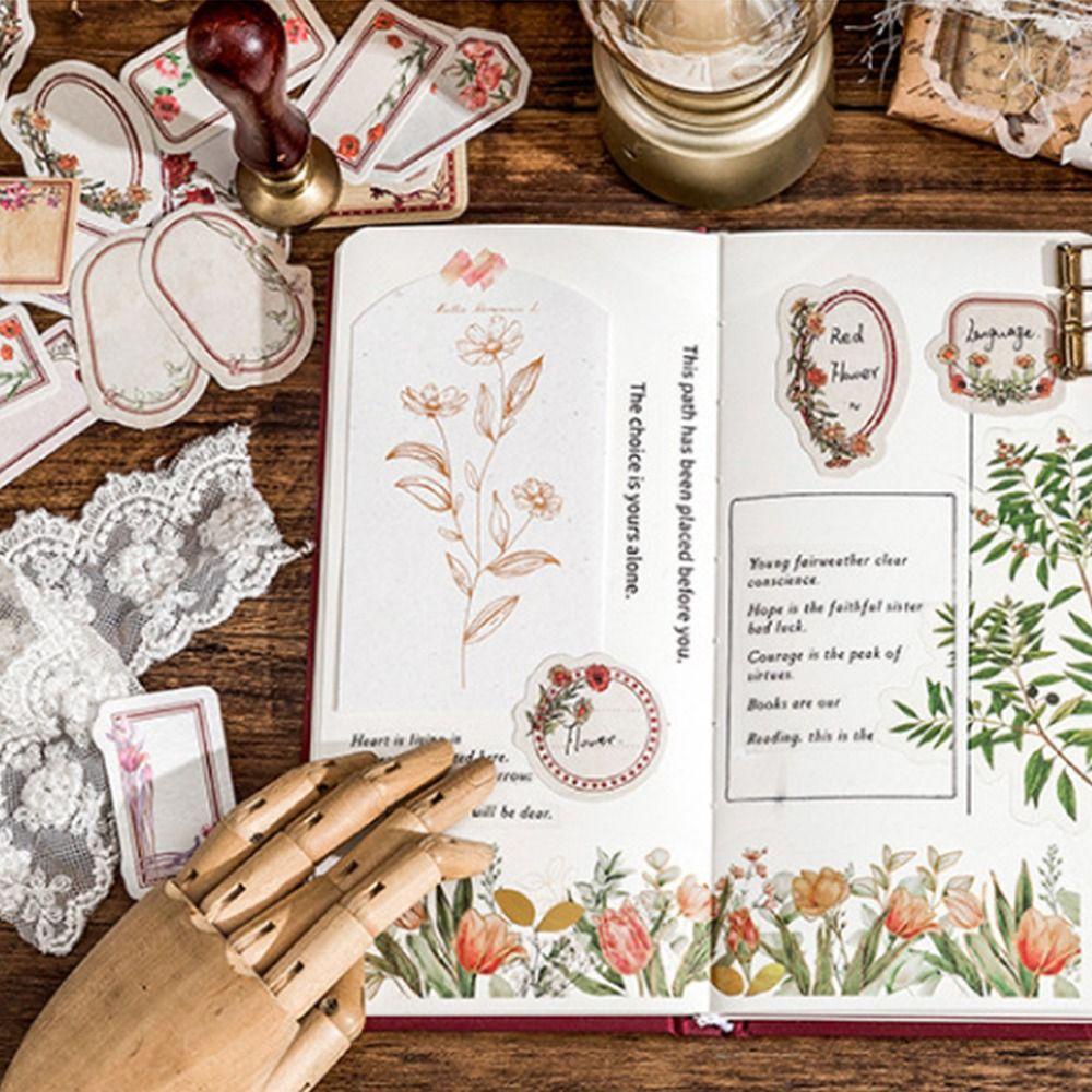 Preva 2Pack Alat Tulis Stickes Paper Planner Jurnal Vintage Hias