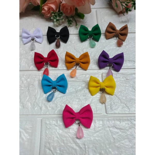 Souvenir Bros pita bow juntai / grosir Bros hijab jilbab simple / Bros kebaya kecil Bros muslimah