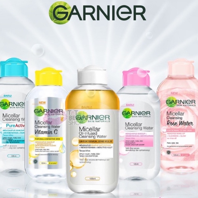 Garnier Micellar Water Skin Care 125 ml Pink Biru micellar rose micellar vit c