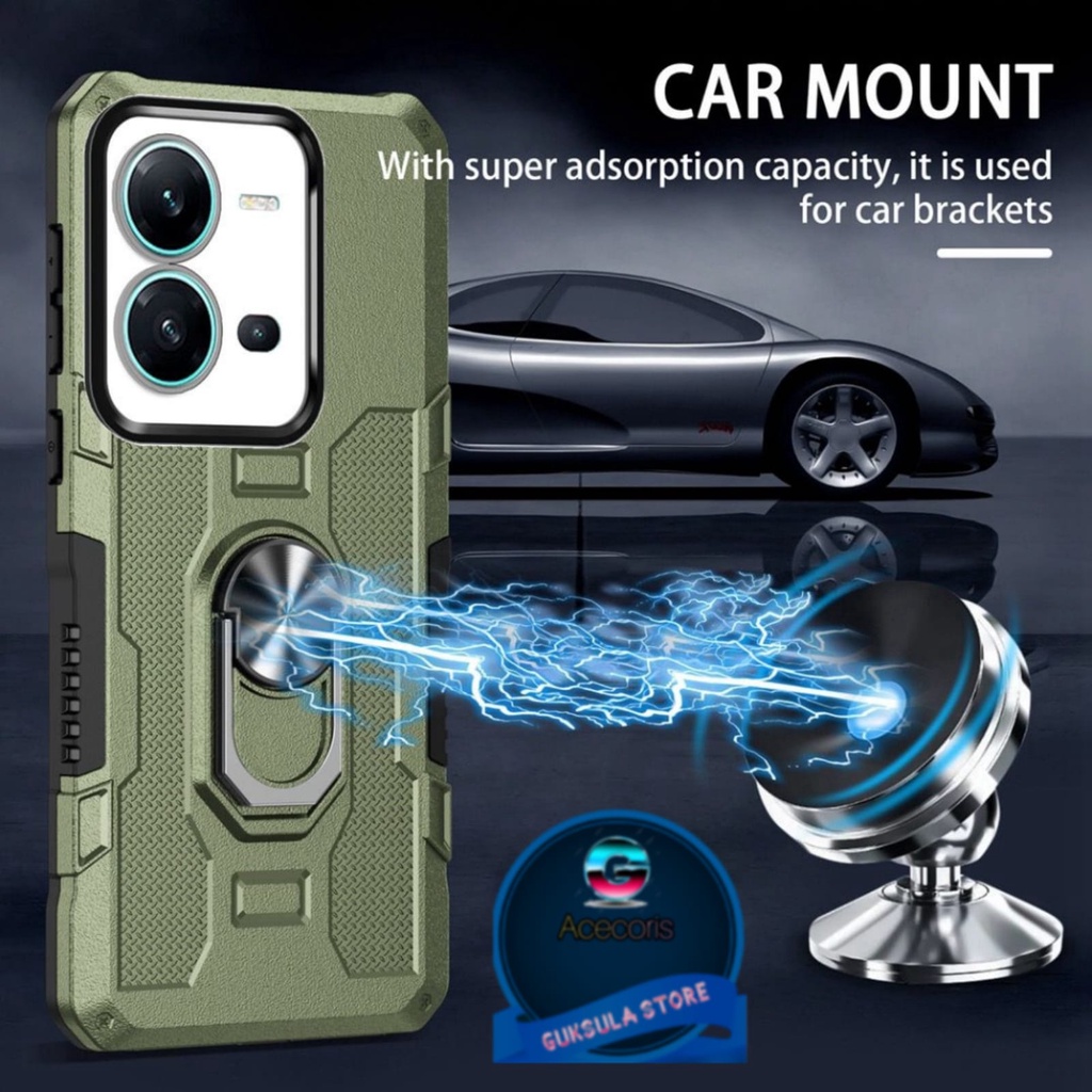 CASE SAMSUNG GALAXY A32 4G HARDCASE RING CARBON THUNDER TERBARU