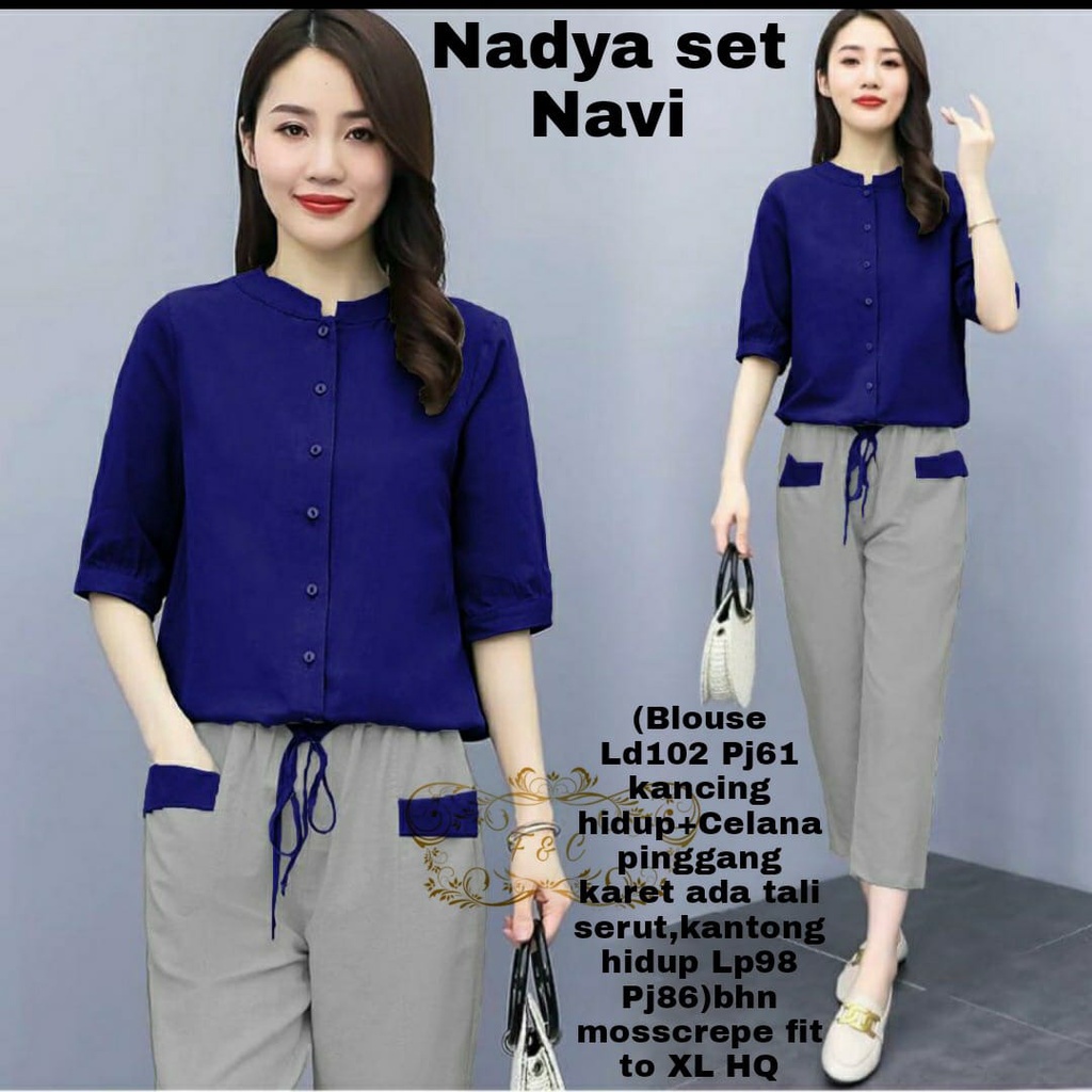 PIK - Setelan Nadya XL/ Fashion Wanita/ Setelan Wanita/ Pakaian Wanita