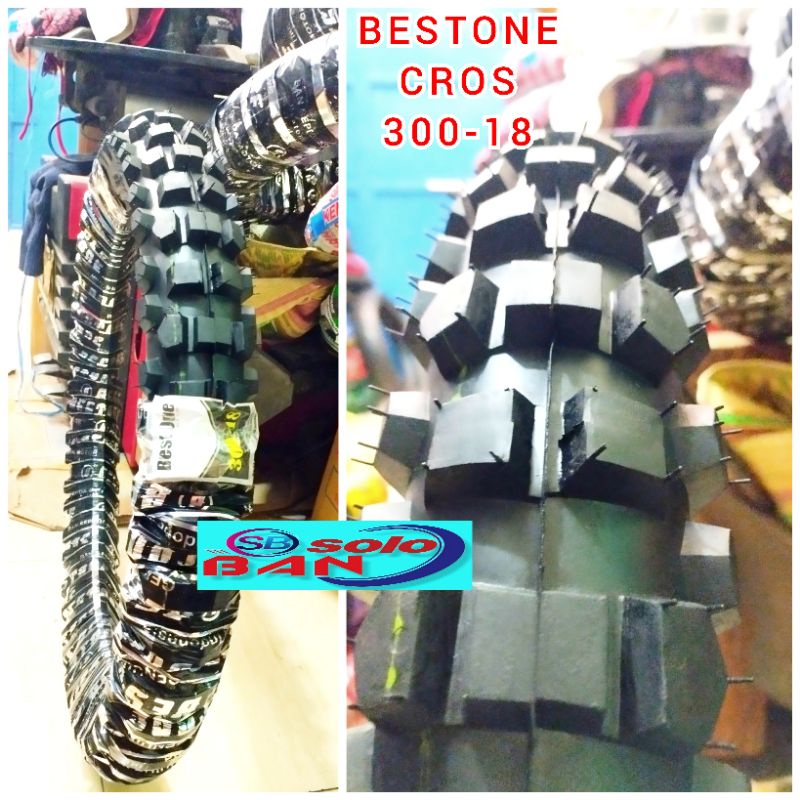 BAN MONTOR BESTONE CROS 300-18 BAN LUAR RING 18 Ban Motor 300-18 ban Bestone Ring 18 ban honda tiger
