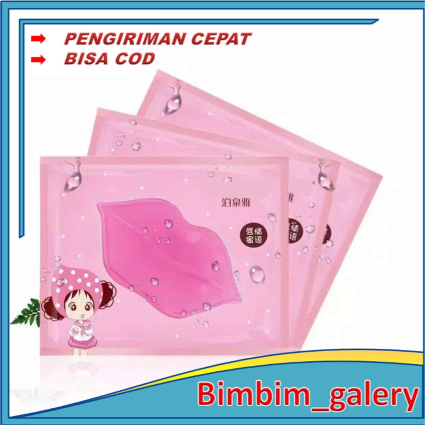 BIMBIM MASKER BIBIR COLLAGEN Pelembab Mulut Kering Pecah Lip Mask Moisturizing Moist Halus Lembut Pink