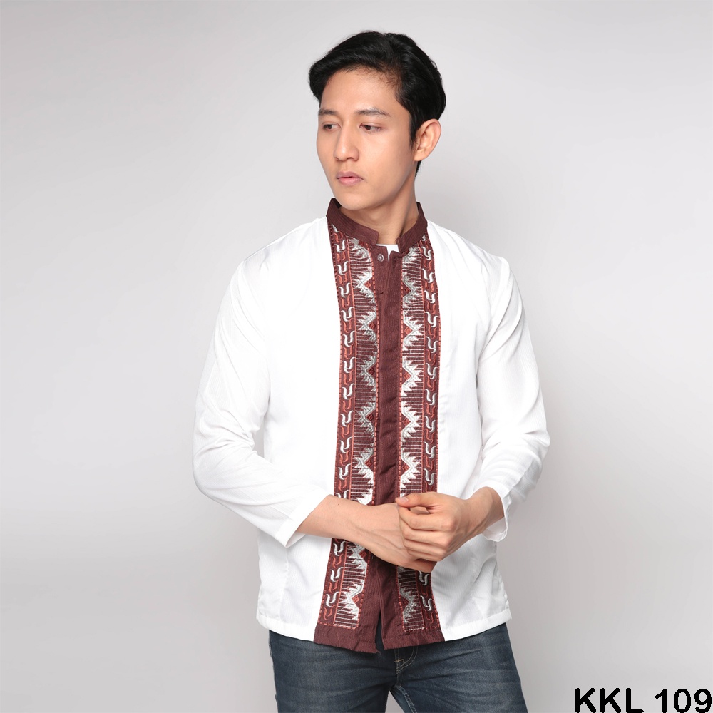 Koko Kemeja Muslim Panjang Katun Merah – KKL 45