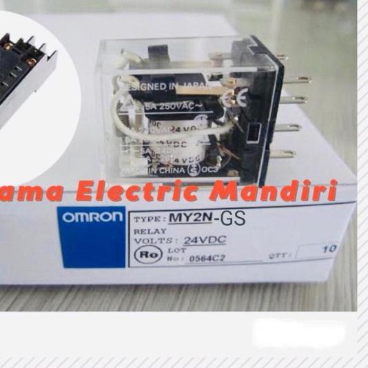 OMRON Relay MY2N-GS MY2N 24VDC 24V dan Socket PYF08A-E ORIGINAL