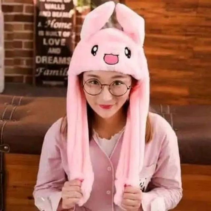 BUNNY HAT - TOPI KELINCI ADA LAMPU LED BISA MENYALA