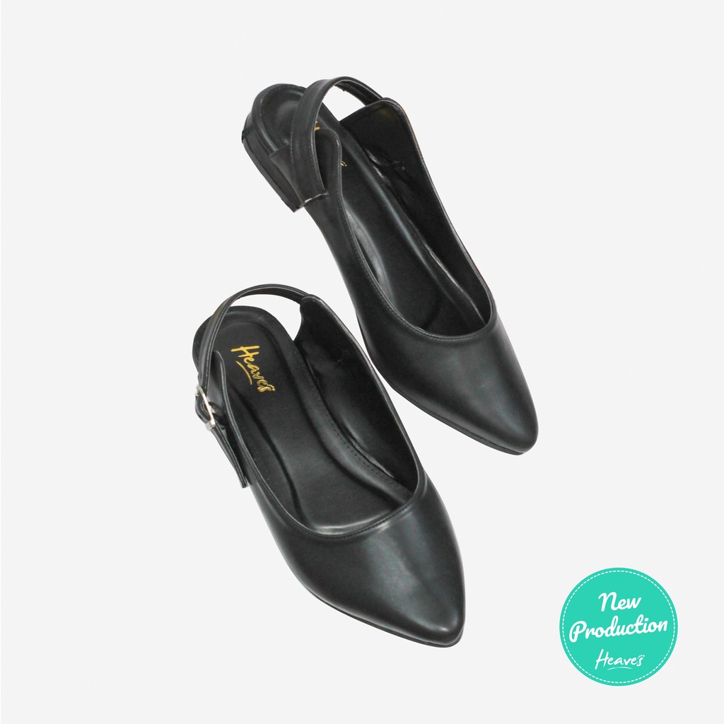 Heaves - Sepatu Hak Tahu Wanita 2cm Lucca New Black - Sepatu Hak Wanita Premium