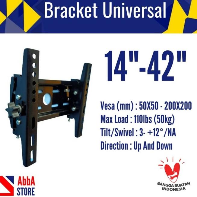 Bracket Braket Smart TV 32 40 42 43 Inch Sony Toshiba Aqua Polytron - LOKAL