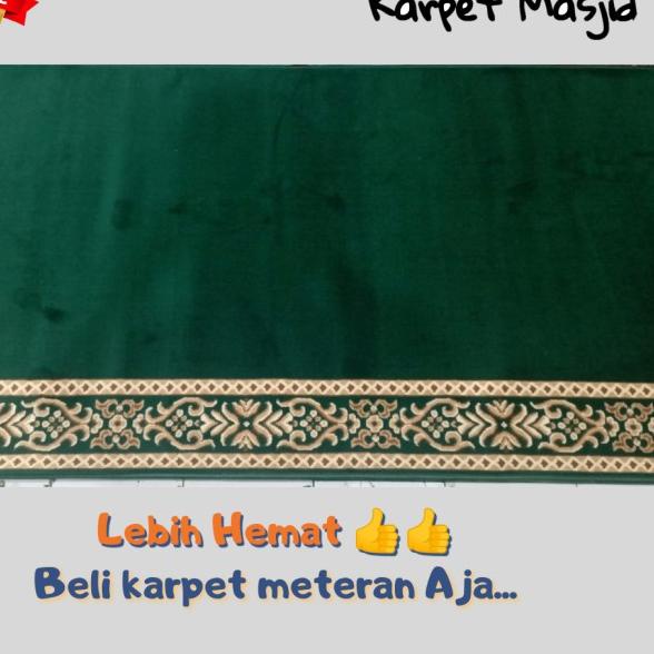 Sajadah tebal 11mm sejadah masjid Karpet masjid Almira meteran murah - Merah Polos