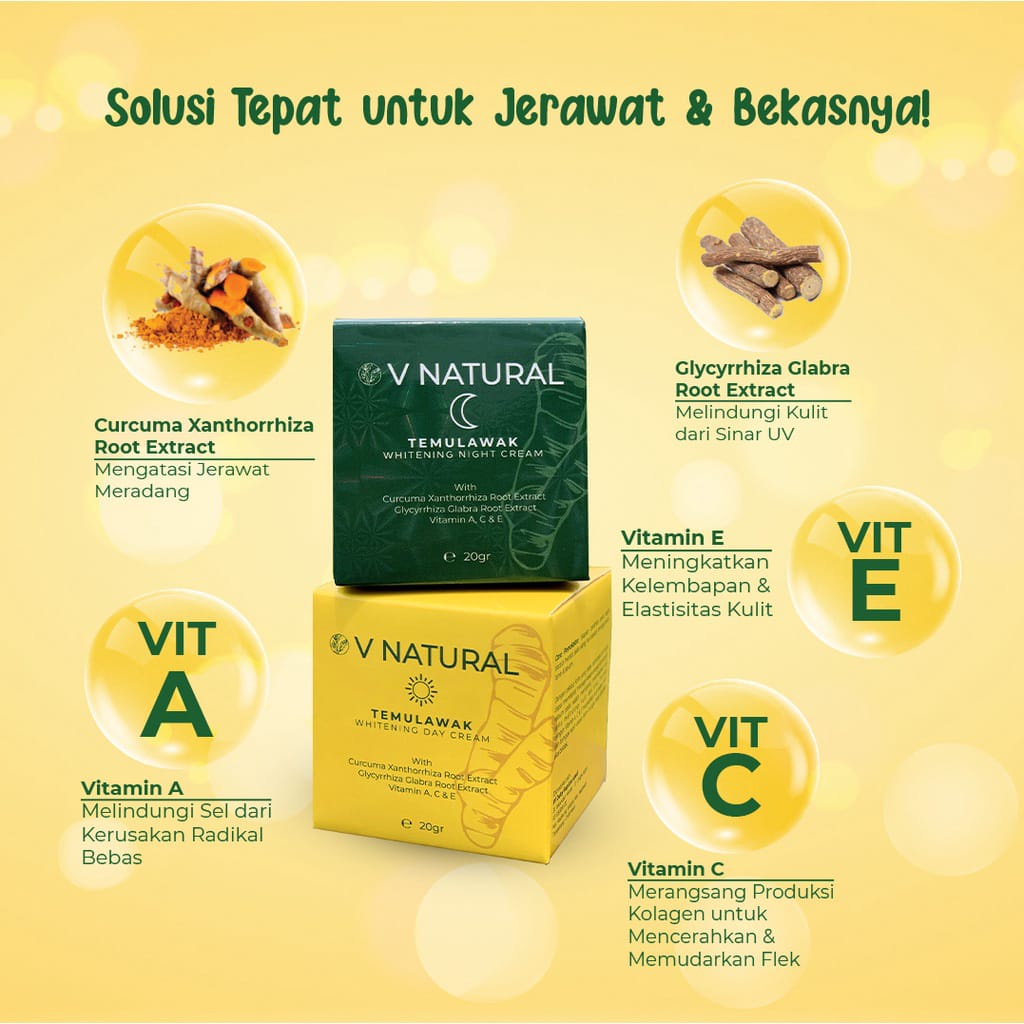 V Natural Whitening Night Cream 20 gr